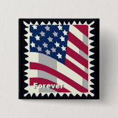 USA FLAG FÜR BRIEFMARKE BUTTON (Vorderseite)