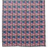 USA FLAG FÜR BRIEFMARKE DUSCHVORHANG (Vorderseite)