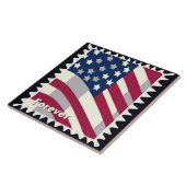 USA FLAG FÜR BRIEFMARKE FLIESE (Seite)