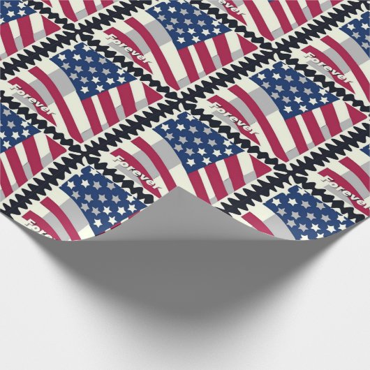 USA FLAG FÜR BRIEFMARKE GESCHENKPAPIER (Ecke)