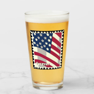 USA FLAG FÜR BRIEFMARKE GLAS