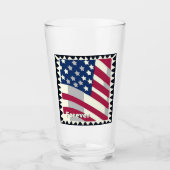 USA FLAG FÜR BRIEFMARKE GLAS (Vorderseite)