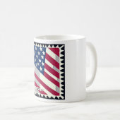 USA FLAG FÜR BRIEFMARKE KAFFEETASSE (VorderseiteRechts)