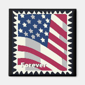 USA FLAG FÜR BRIEFMARKE MAGNET (Vorne)