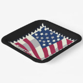 USA FLAG FÜR BRIEFMARKE PAPPTELLER (Gewinkelt)