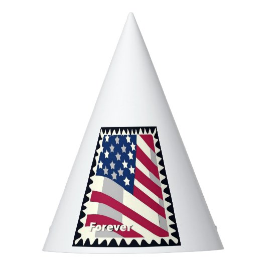 USA FLAG FÜR BRIEFMARKE PARTYHÜTCHEN (Vorderseite)