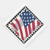 USA FLAG FÜR BRIEFMARKE SERVIETTE (Ecke)