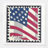 USA FLAG FÜR BRIEFMARKE SERVIETTE (Vorderseite)