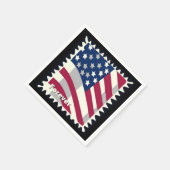 USA FLAG FÜR BRIEFMARKE SERVIETTE (Ecke)