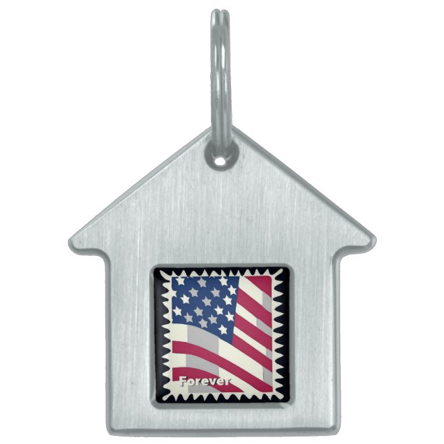 USA FLAG FÜR BRIEFMARKE TIERMARKE (Vorderseite)