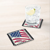 USA FLAG FÜR BRIEFMARKE UNTERSETZER (Vor Ort)