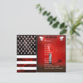 USA Flag Gedenkkarte Postkarte (Stehend Vorderseite)