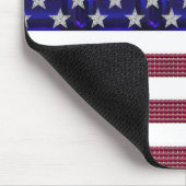 USA Flag Gemstone Art Mousepad (Ecke)