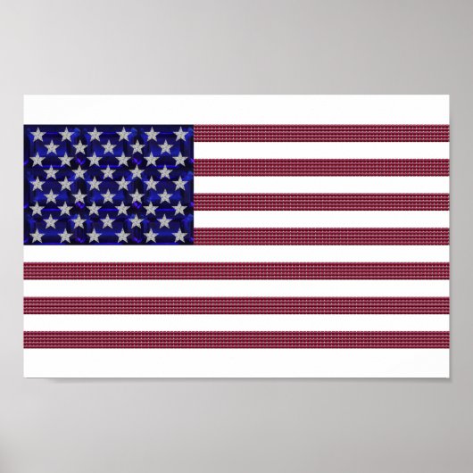 USA Flag Gemstone Art Poster (Vorne)