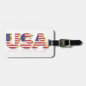 USA Flag Gepäck Tag Patriotic Gepäckanhänger (Vorderseite horizontal)