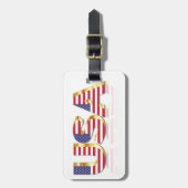 USA Flag Gepäck Tag Patriotic Gepäckanhänger (Vorderseite vertikal)