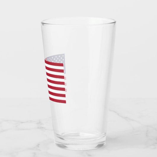 USA Flag Glass Cup Glas (Links)