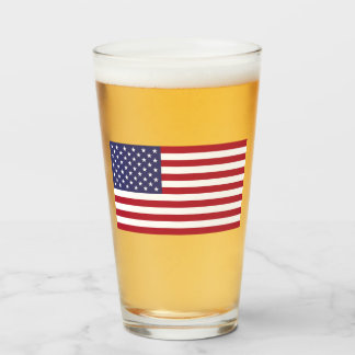 USA Flag Glass Cup Glas