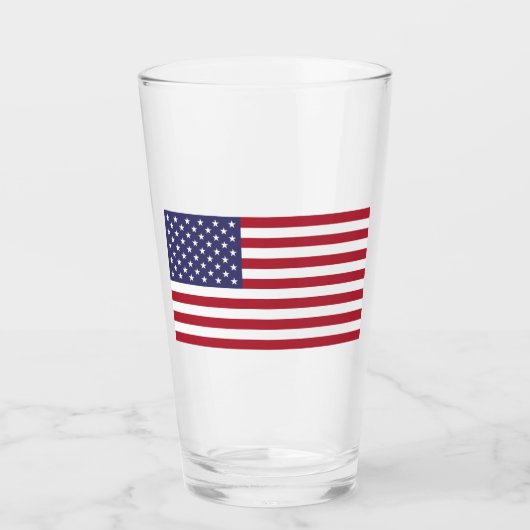 USA Flag Glass Cup Glas (Vorderseite)