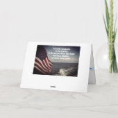 USA Flag God Bless America Lyrics Patriotic Karte (Rückseite)