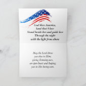 USA Flag God Bless America Lyrics Patriotic Karte (Innenseite)