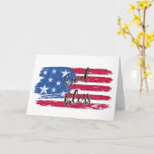 USA Flag God Bless America Lyrics Patriotic Karte (Gelbe Blume)