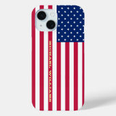USA Flag Gold Monogram Patriotic American Stilvoll Case-Mate iPhone Hülle (Rückseite)