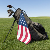 USA Flag Golf Towel Patriotic Golfhandtuch (Gras)