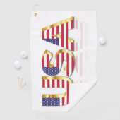 USA Flag Golf Tower Golfhandtuch (Insitu)
