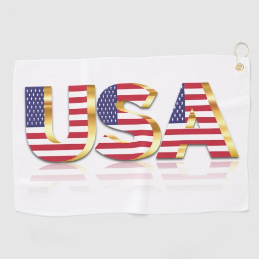 USA Flag Golf Tower Golfhandtuch (Horizontal)