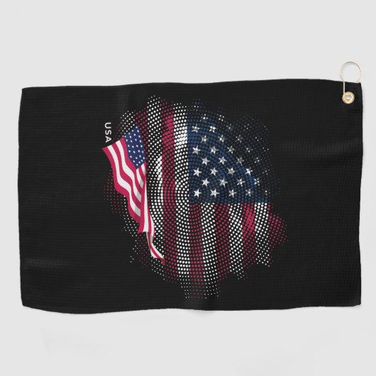 USA flag Golfhandtuch (Horizontal)
