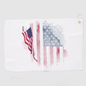 USA flag Golfhandtuch (Horizontal)