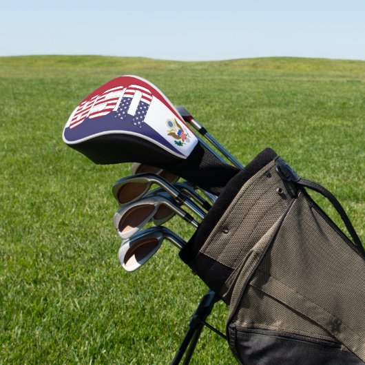USA Flag Gorgetic Patriotic Golf Headcover (In SItu)