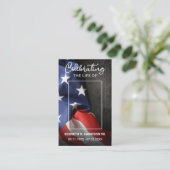 USA Flag Grabmal Memorial Gebet Fotokarte Visitenkarte (Stehend Vorderseite)