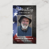 USA Flag Grabmal Memorial Gebet Fotokarte Visitenkarte (Vorderseite)