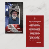 USA Flag Grabmal Memorial Gebet Fotokarte Visitenkarte (Vorne/Hinten)