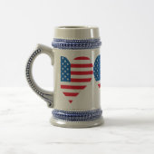 Usa Flag Gray/Blue 22 oz Stein Bierglas (Links)