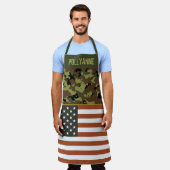 USA Flag Green Camouflage Custom Schürze (Getragen)