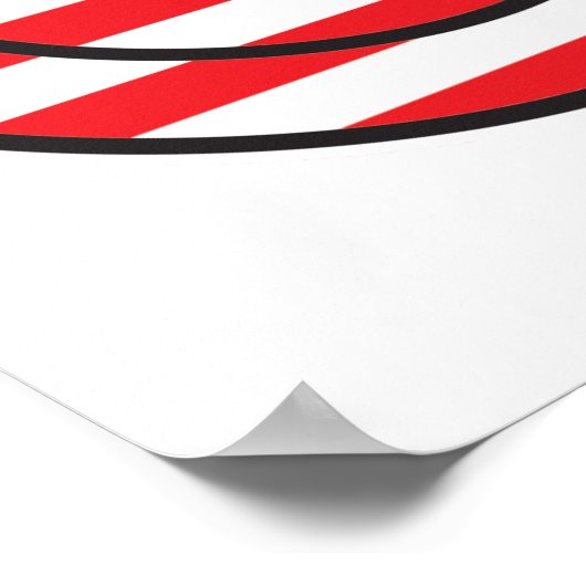 USA Flag Happy Face Poster (Ecke)