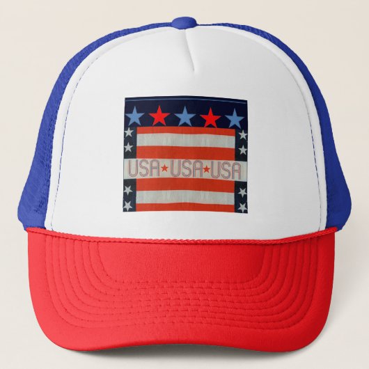 USA Flag Hat Truckerkappe (Vorderseite)