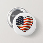 USA Flag Heart Button (Vorne & Hinten)