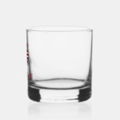 USA Flag Heart Funky Personalisiert Whiskyglas (Links)