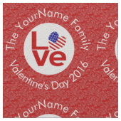 USA Flag Heart Red LIEBE Stoff (Nahaufnahme)