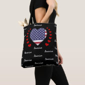 USA Flag & Heart United Staaten Flag Fashion / spo Tasche (Von Nahem)