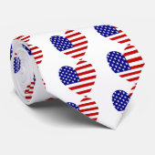 USA Flag Heart Valentine Krawatte (Gerollt)