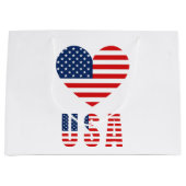 USA Flag Heft Large Gift Bag for Patriotic Gifts Große Geschenktüte (Vorderseite)
