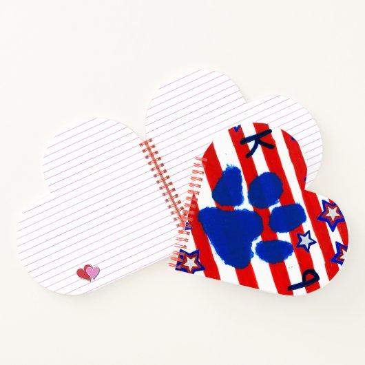 USA Flag Heft Shape Notebook Notizblock (Innenseite)