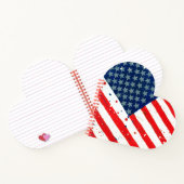 USA Flag Heft Shape Notebook Notizblock (Innenseite)