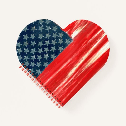 USA Flag Heft Shape Notebook Notizblock (Vorderseite)