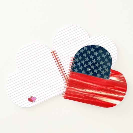 USA Flag Heft Shape Notebook Notizblock (Innenseite)